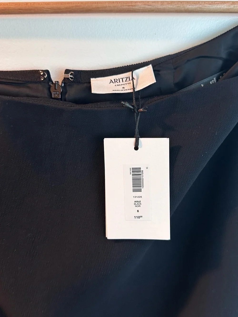 Aritzia Black Mini Skirt with Clean A-Line